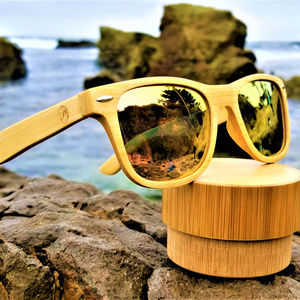 Bamboo Sunglasses with RoseGold Mirrored Lenses